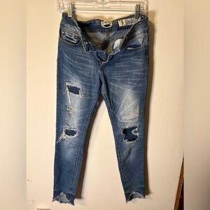 Distressed Blue Women's Jeans